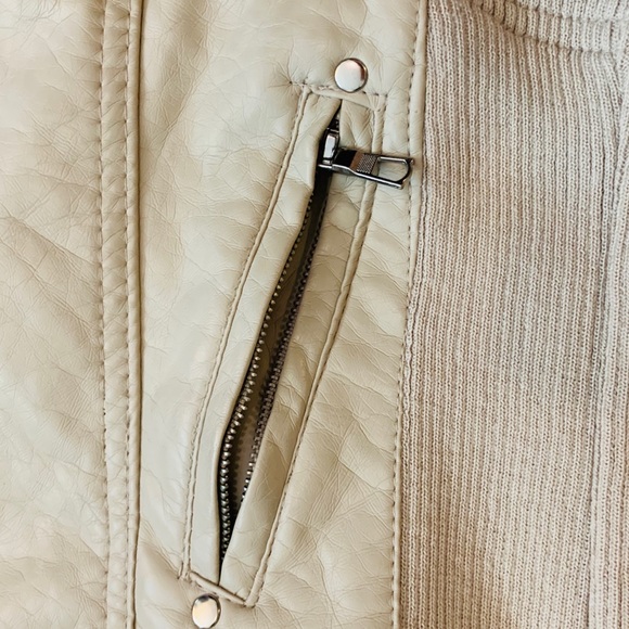 SUZY SHIER 🤩 LEATHER JACKET XS-S ZIPPER CUTE - Picture 8 of 8